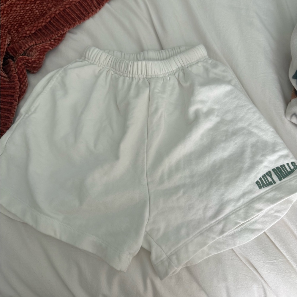 Daily Drills White logo shorts